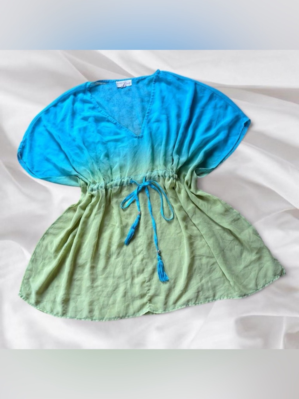 Blue & Green Ombré Swim Cover Up